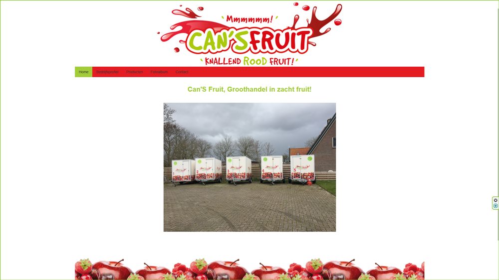 Website van Can’s Fruit